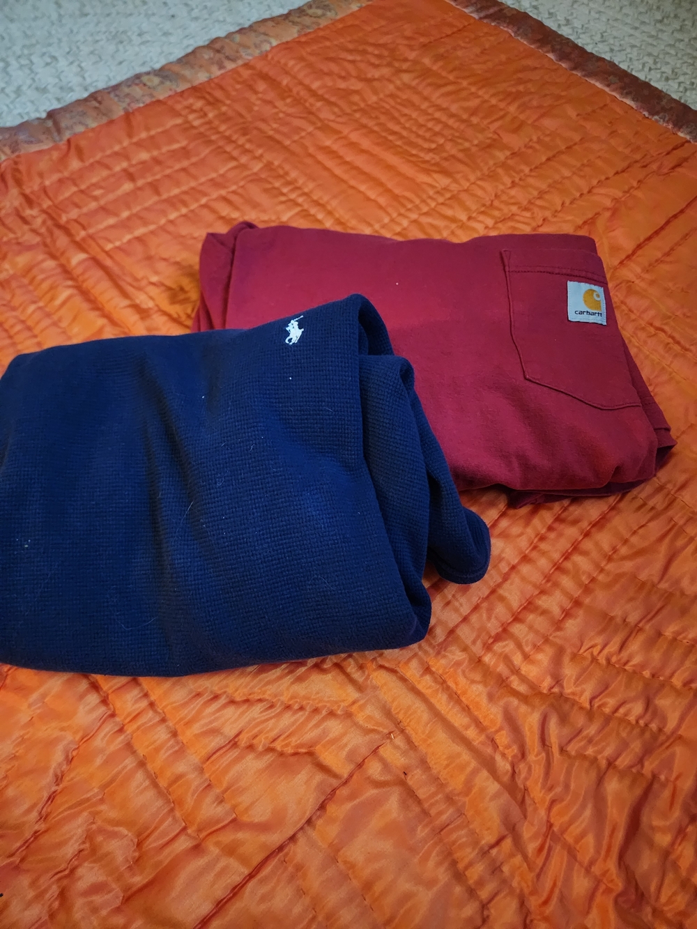 Carhartt Red Pocket T-Shirt And Polo RL‎ Pony Long Sleeve Tshirts 4XL
